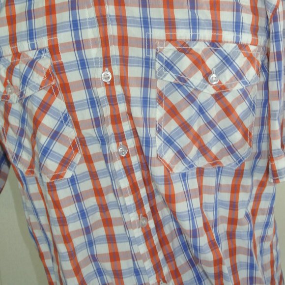 Forever 21 Mens Fitted Fall Autumn Colors Button - Picture 7 of 16